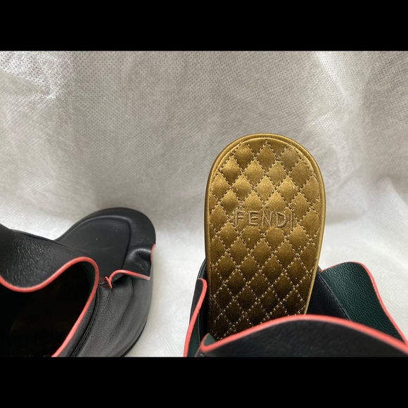 Fendi Leather Ruffle-Accented Mules - Picture 11 of 13